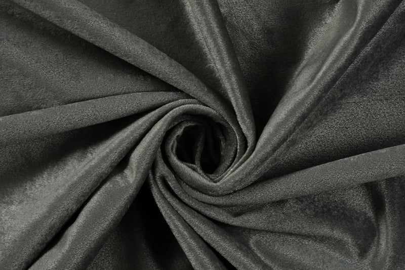 Ambrosia ستائر فاخرة من المخمل الرمادي 140 × 240 سم لغرفة المعيشة وغرفة النوم مع معالجة نوافذ فاخرة قماش ناعم مع حلقة علوية - Image 2
